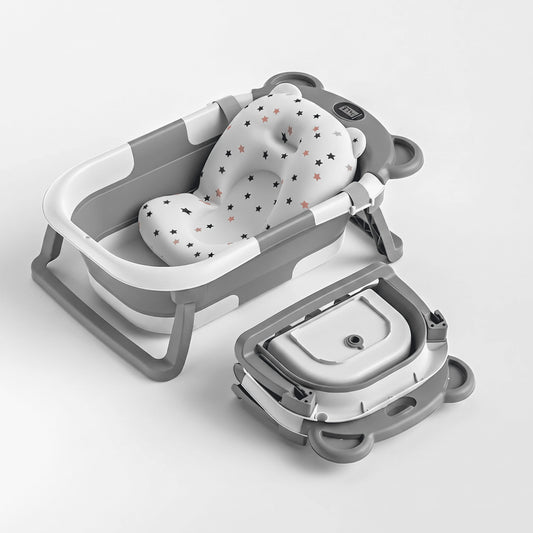 Baignoire pliable pour bébé avec thermomètre et coussin inclus
